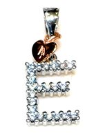 Anhänger Dame ALFABETO in Weißgold Cubic Zirconia E ZIRC P US/Z 0.90 BR